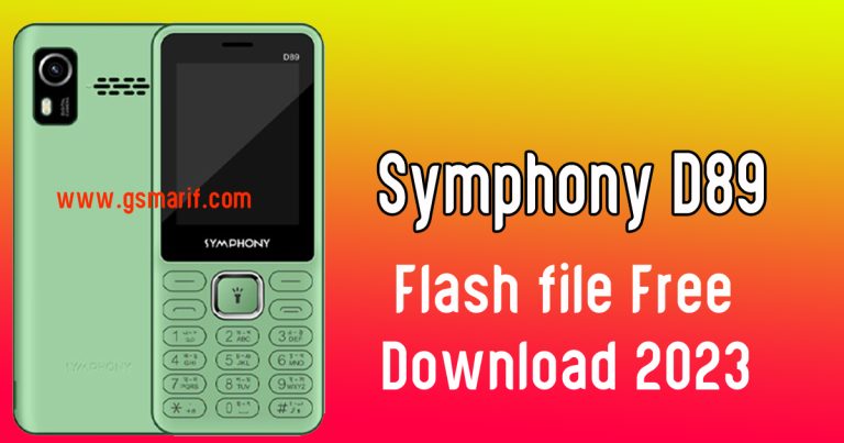 Symphony D89 Flash File Free Download 2023