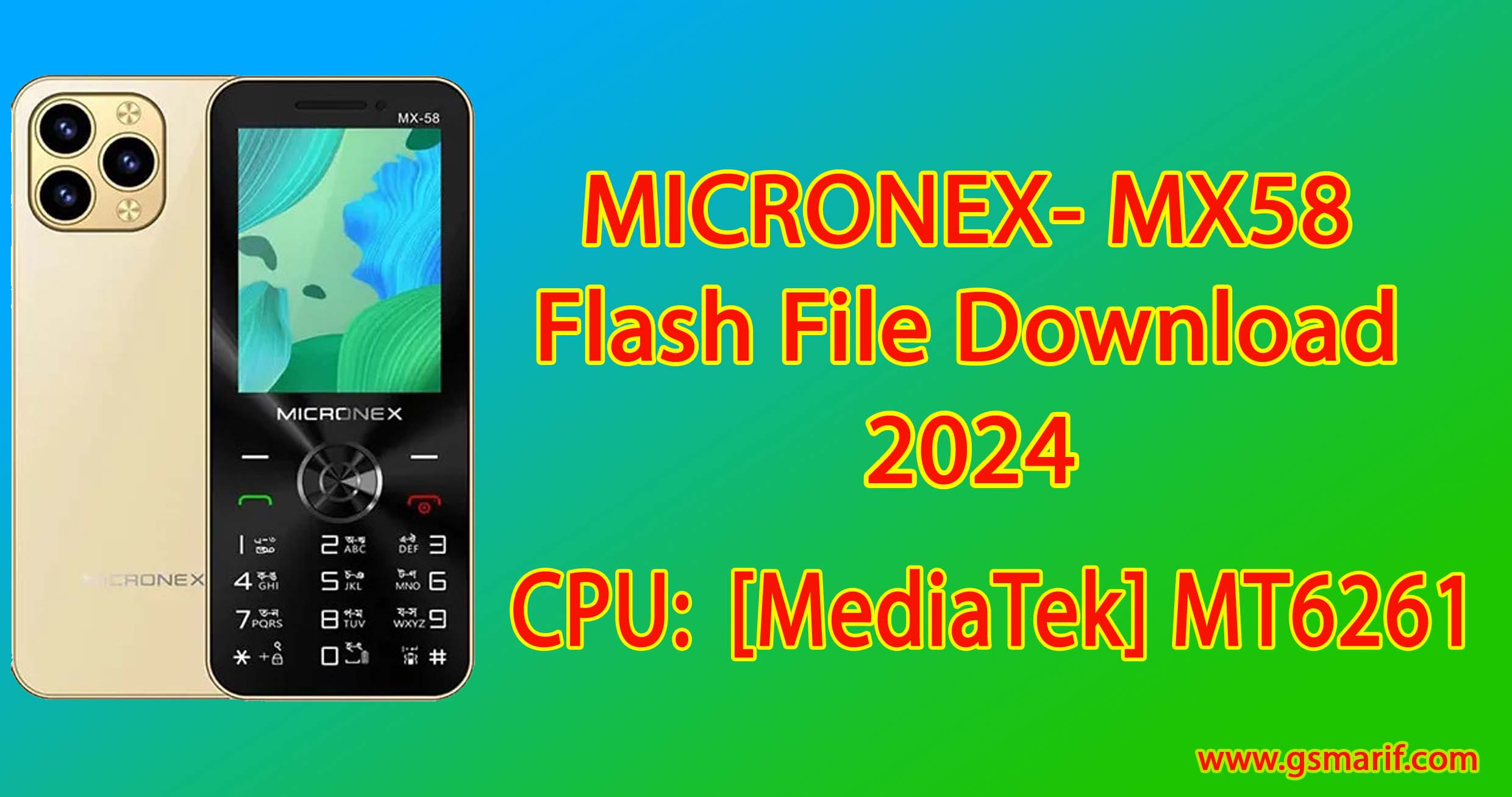 MICRONEX MX58 Flash File Download 2024